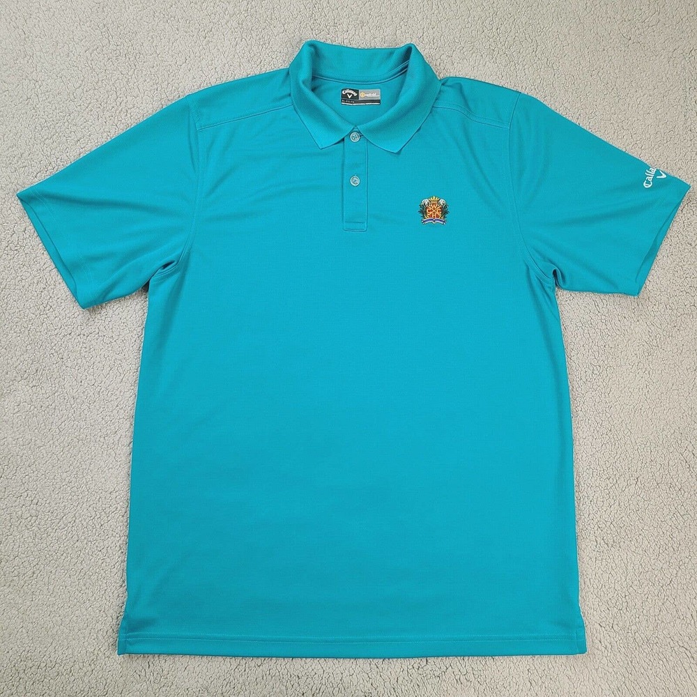 Callaway Golf Polo Shirt Men's XL Blue Teal Opti-Dri Weston Hills Country Club